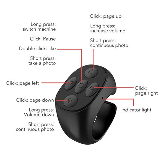 Pryme Draadloze Bluetooth-afstandsbediening voor je mobiel